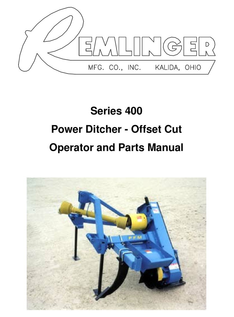 Remlinger 400 Series Operator and parts manual