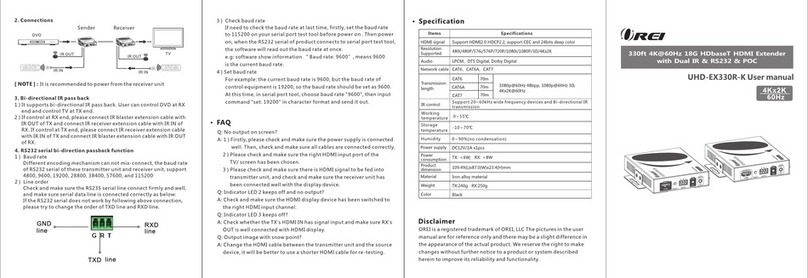 Orei UHD-EX330R-K User manual