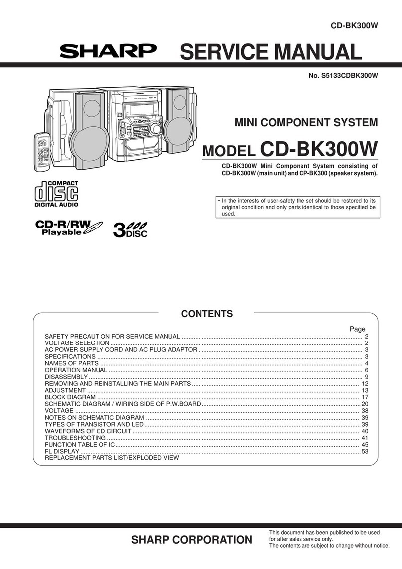 Sharp CD-BK300W Service manual