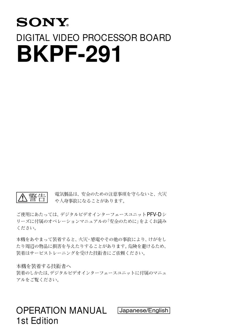 Sony BKPF-291 User manual