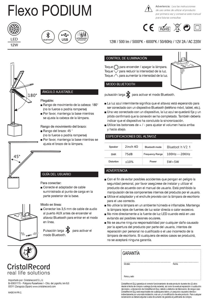 CristalRecord PODIUM quick start guide