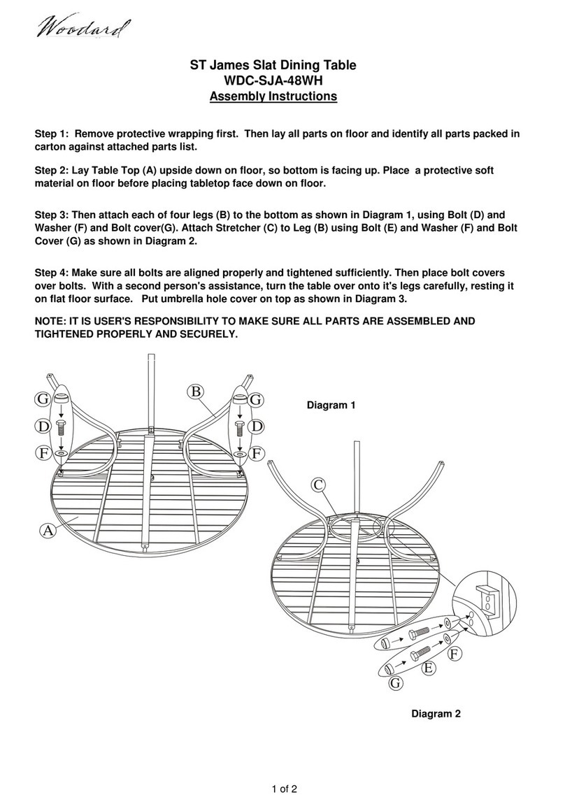 Woodard WDC-SJA-48WH Assembly instructions