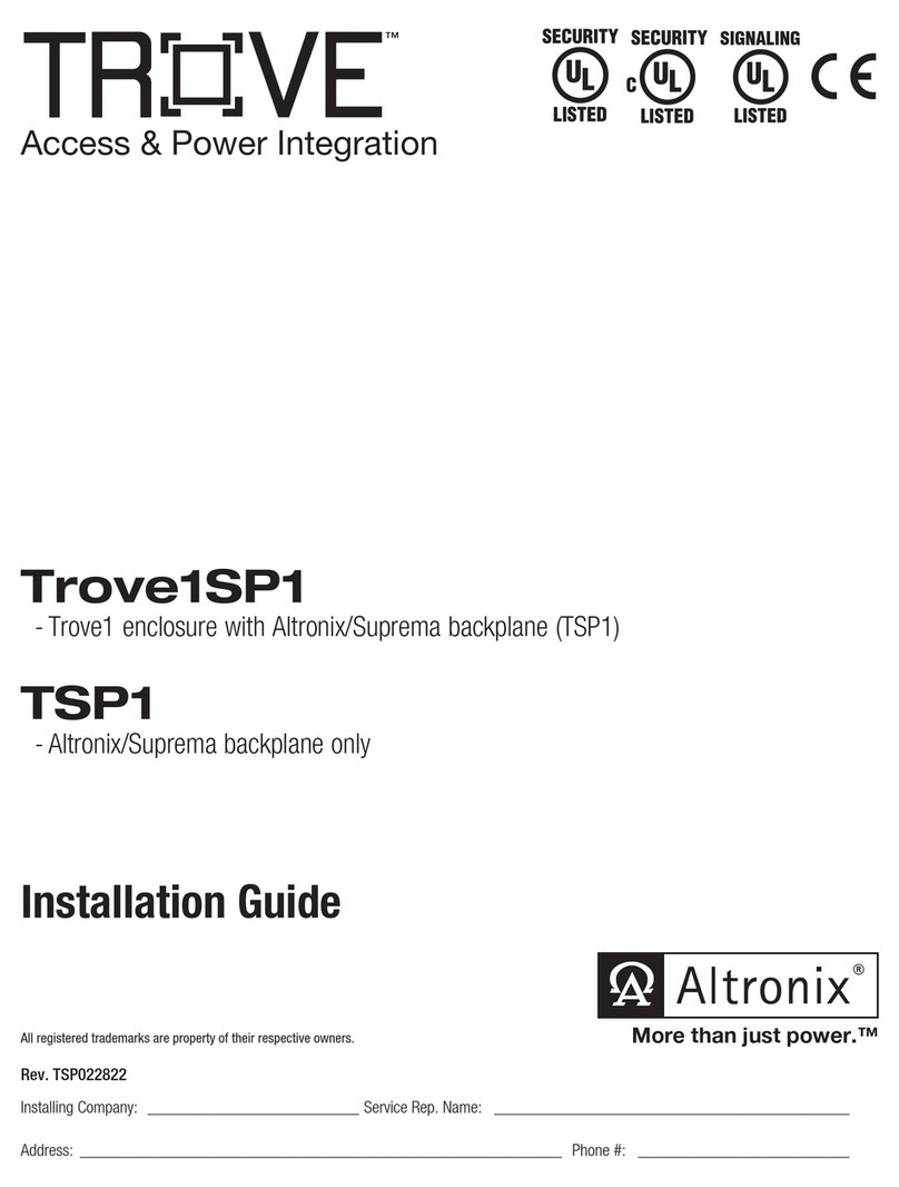 Altronix TROVE Trove1SP1 installation guide
