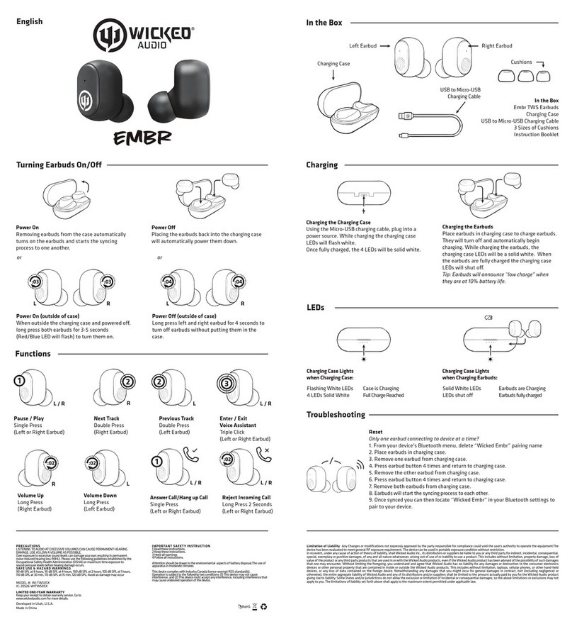 WICKED AUDIO EMBR User manual