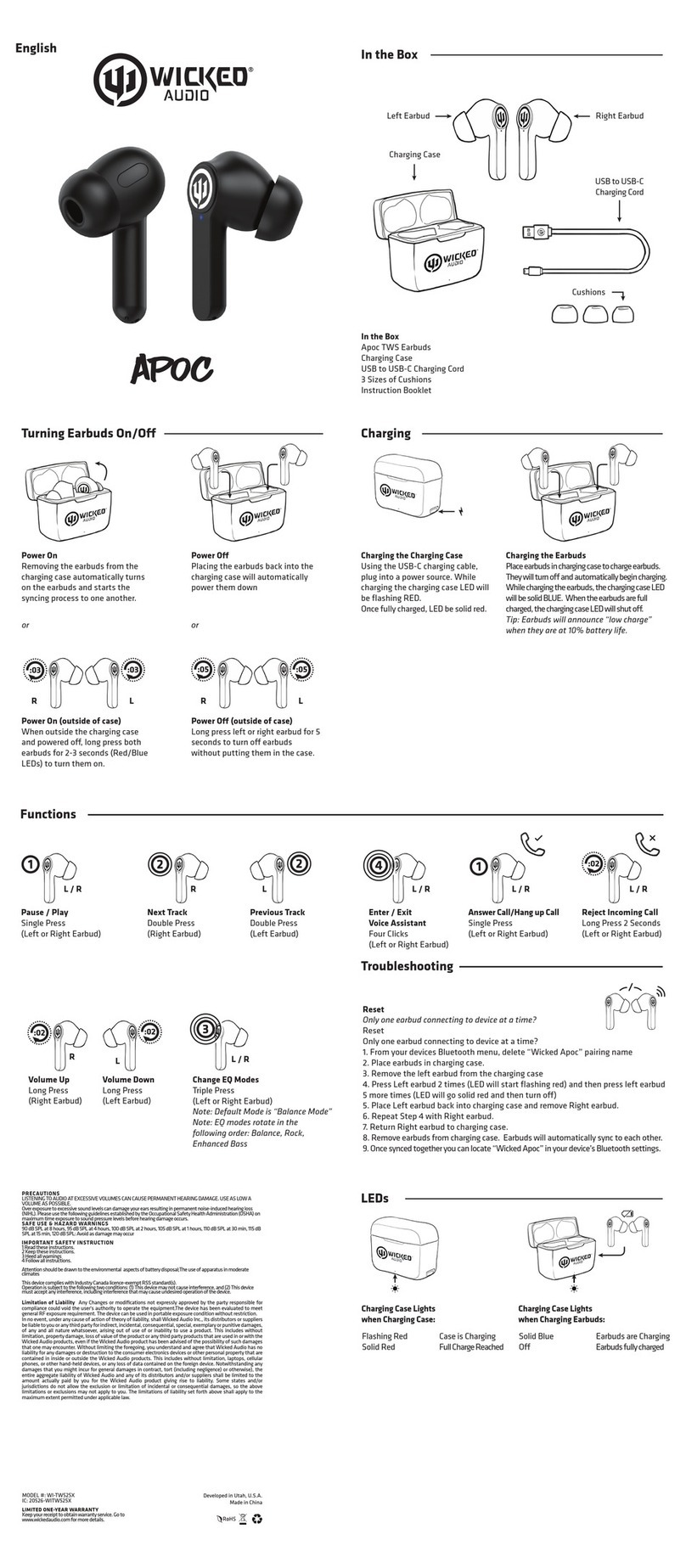 WICKED AUDIO APOC quick guide
