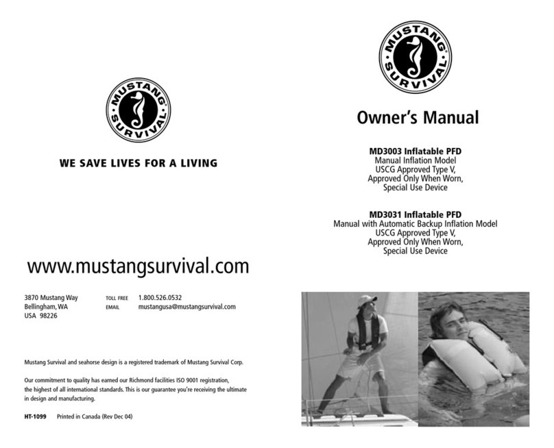 Mustang Survival MD3003 owner's manual