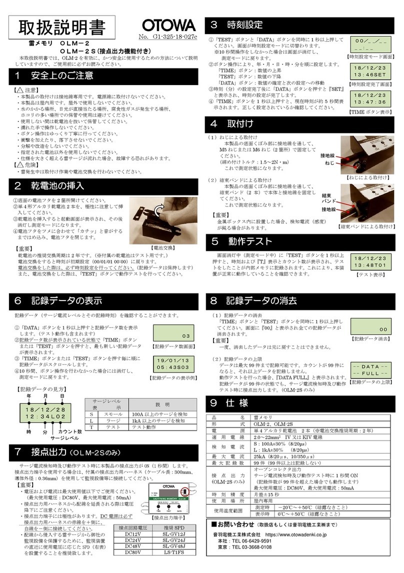 OTOWA OLM-2 instruction manual