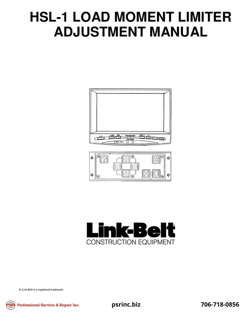 Link-Belt HSL-1 Adjustment manual