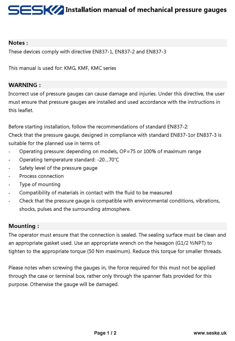 Seko KMG Series installation manual