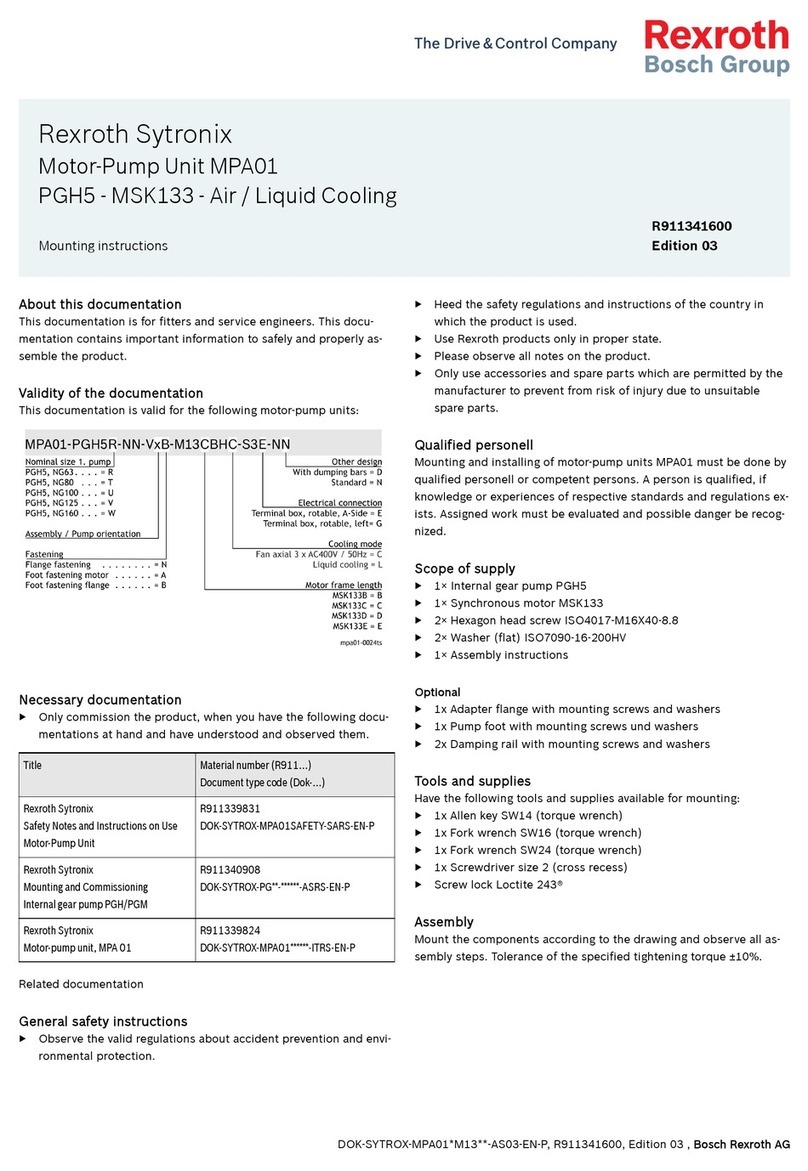 Bosch Rexroth PGH5-MSK133-Air Mounting instructions