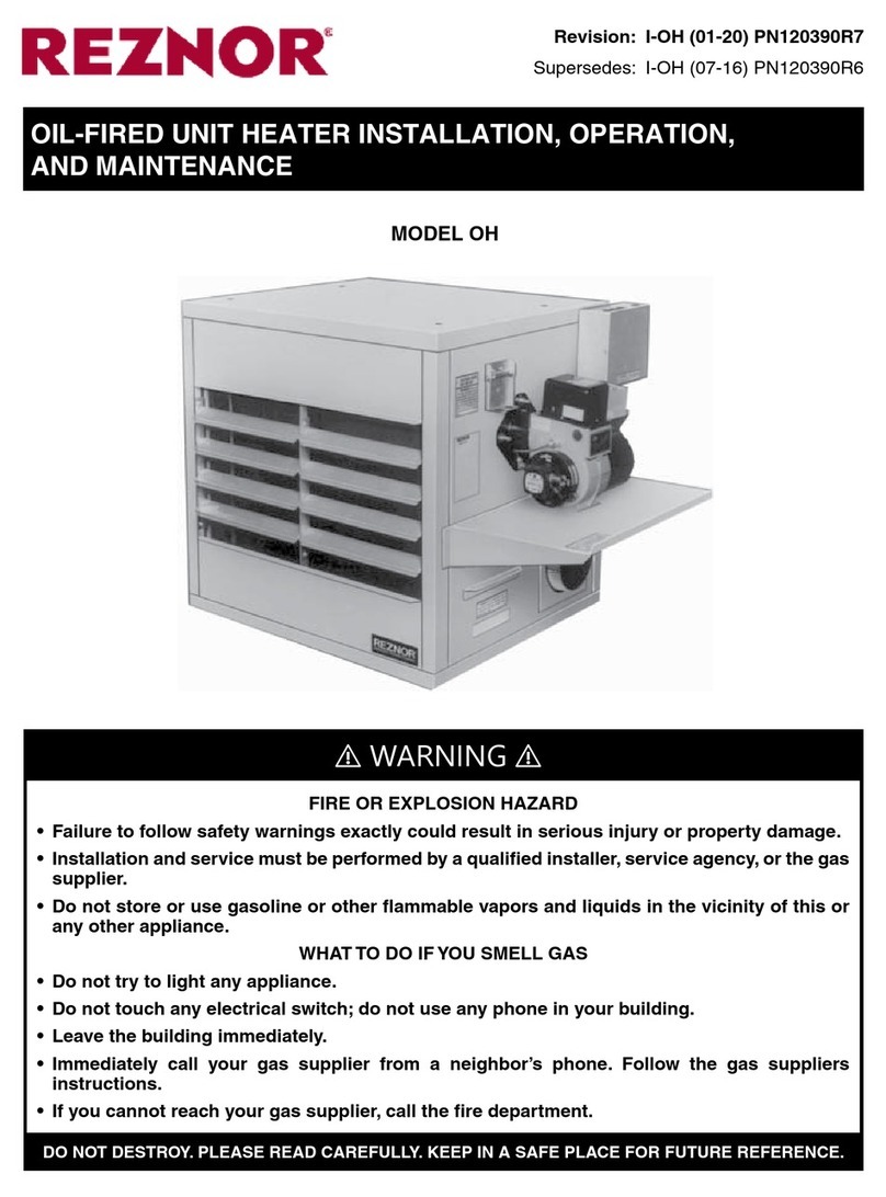 Reznor OH Installation, operation and maintenance