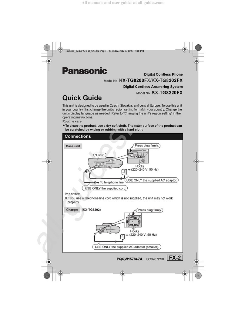 Panasonic KX-TG8220FX quick guide