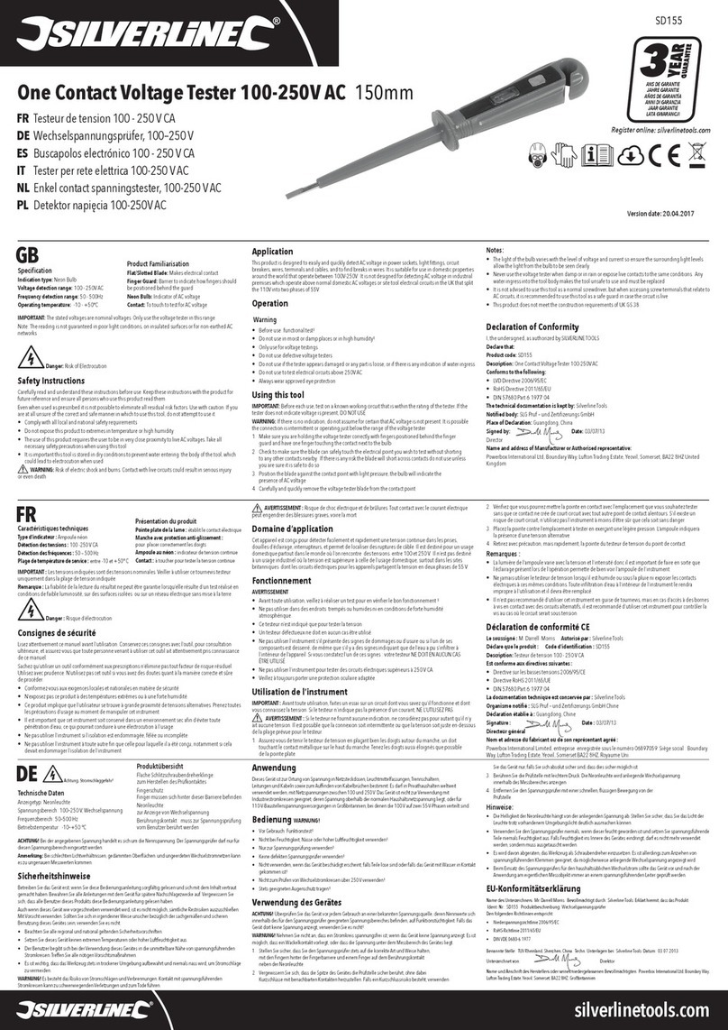 Silverline SD155 User manual