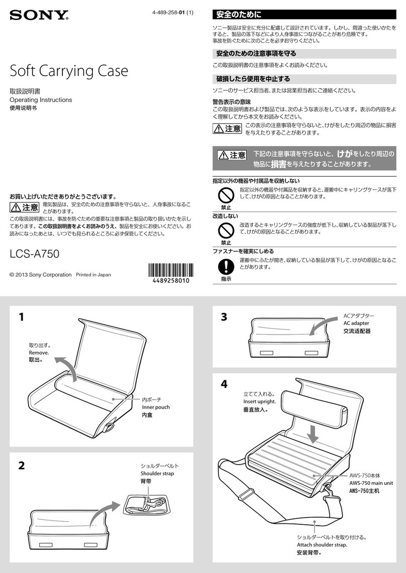 Sony LCS-A750 operating instructions