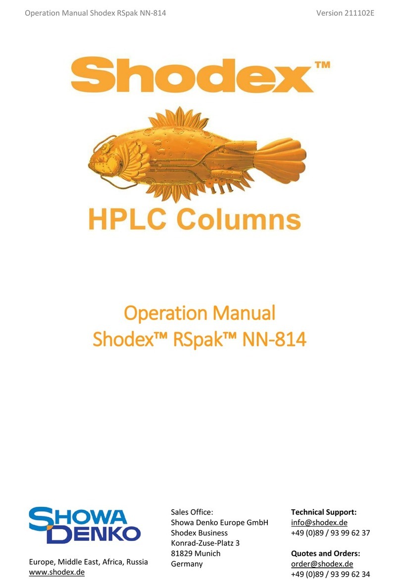 Shodex RSpak NN-814 Operation manual