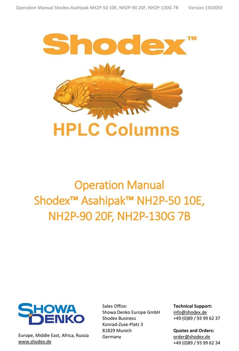 Shodex Asahipak NH2P-50 10E Operation manual
