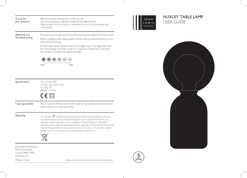 John Lewis HUXLEY user guide