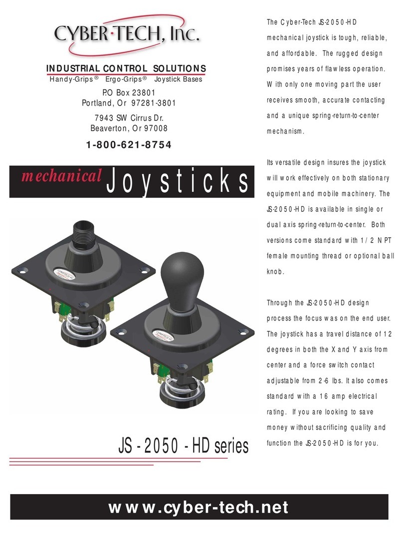 Cyber-Tech mechanical Joysticks JS-2050-HD Series quick start guide Cyber-Tech mechanical Joysticks JS-2050-HD Series quick start guide