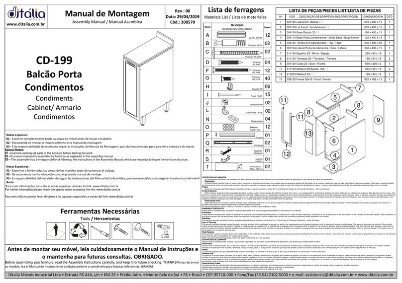 DITALIA CD-199 User manual