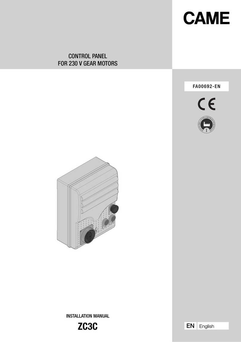 CAME ZC3C User manual