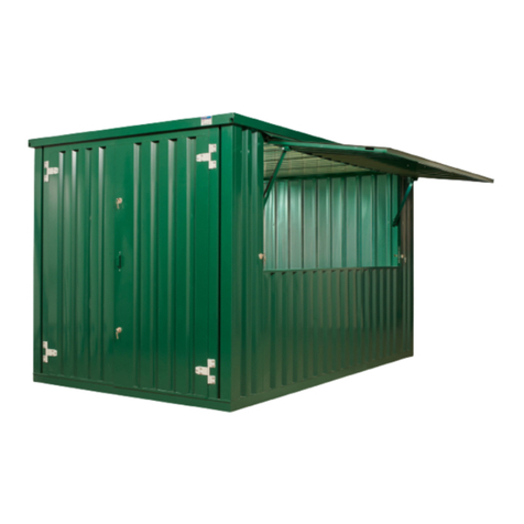 portable space Flat Pack Kiosk Installation instructions and accessories