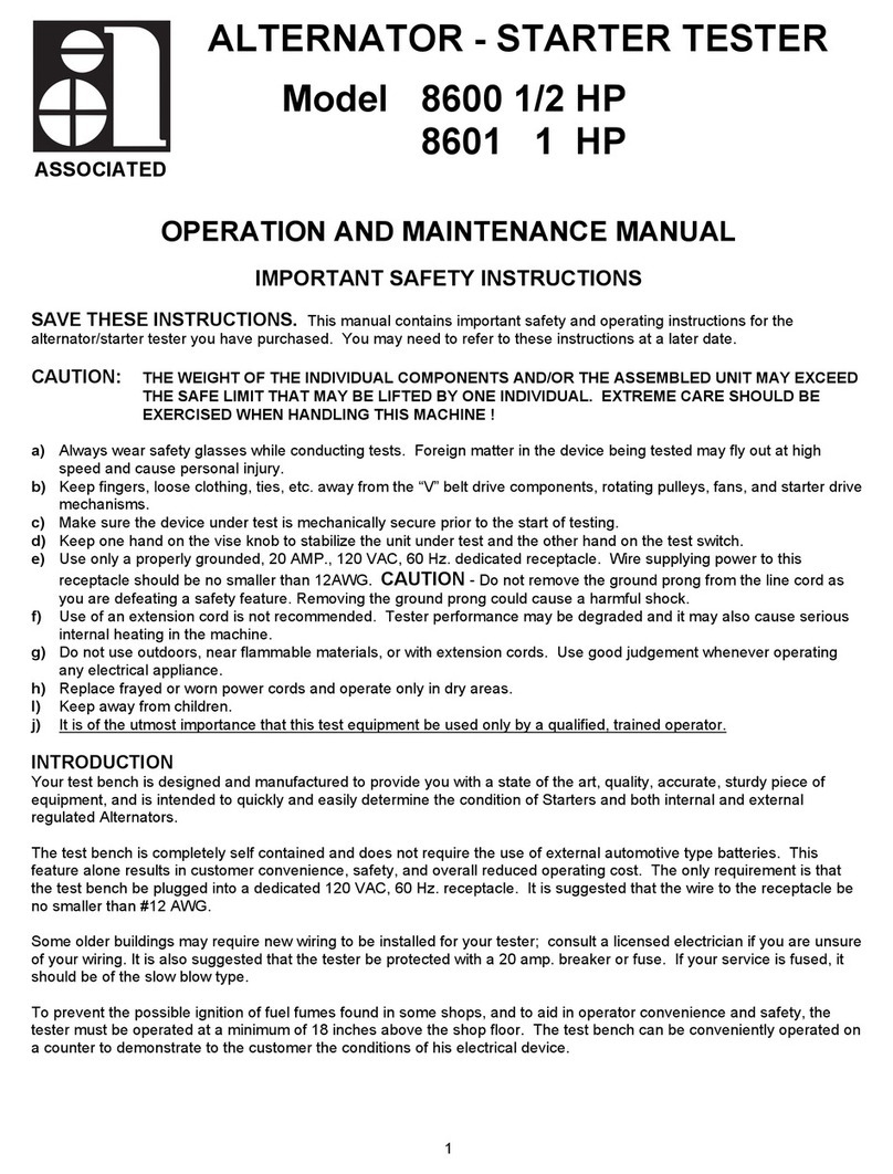 Associated 8600 1/2 HP User manual