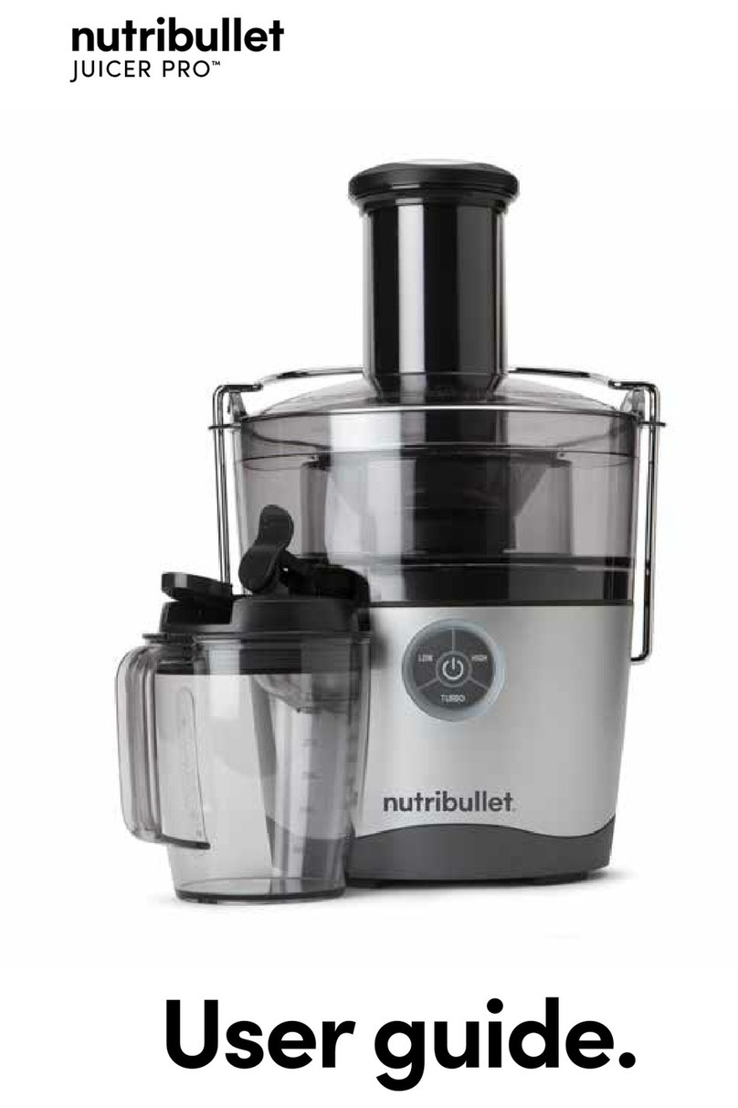 NUTRIBULLET JUICER PRO user guide