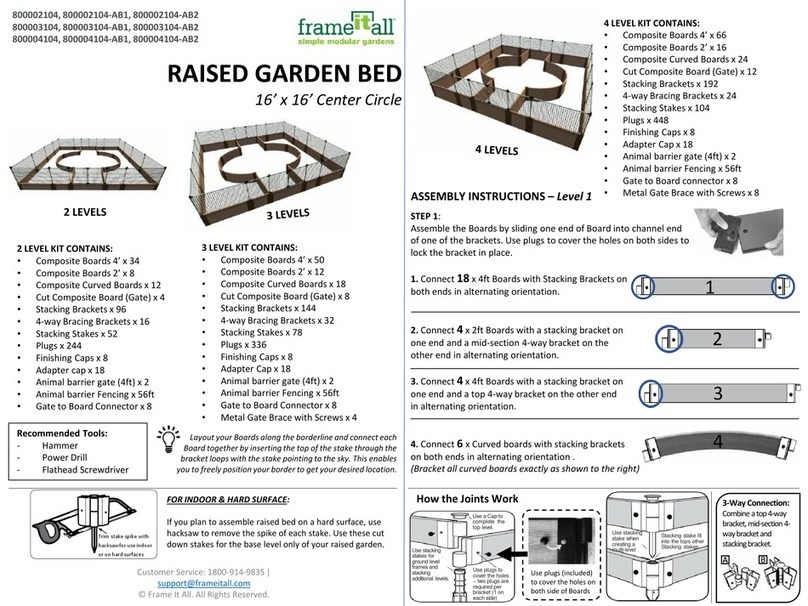 FRAME IT ALL Center Circle 16' x 16' User manual