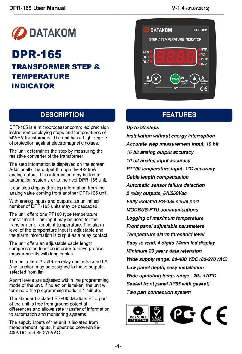 Datakom DPR-165 user manual Datakom DPR-165 user manual