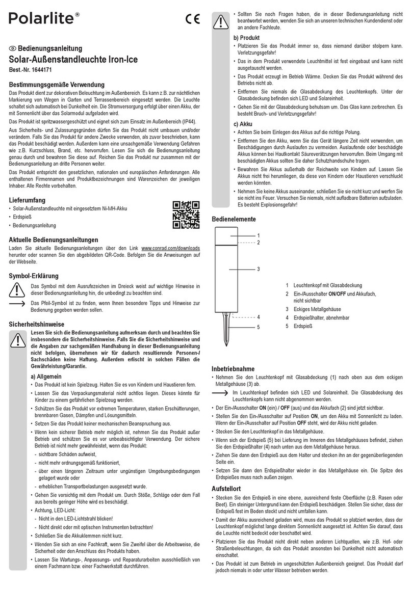 Polarlite Iron-Ice operating instructions