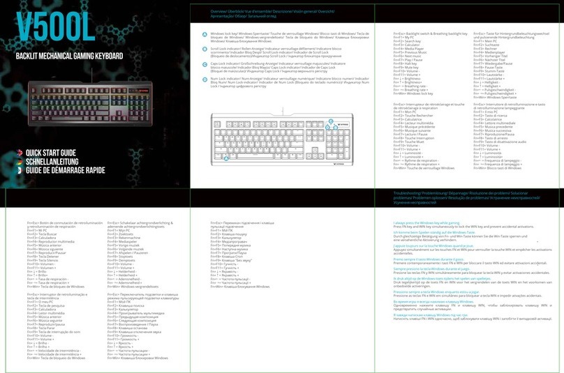 Rapoo V500L quick start guide