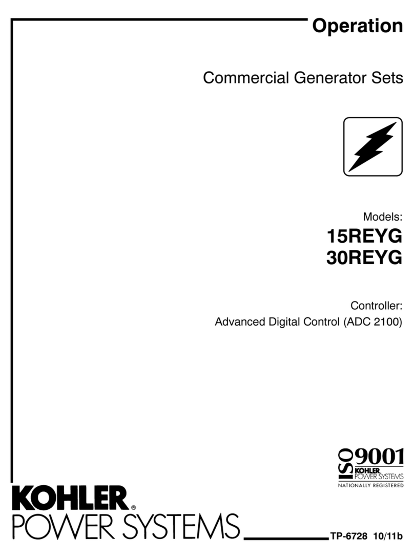 Kohler 15REYG Instruction Manual