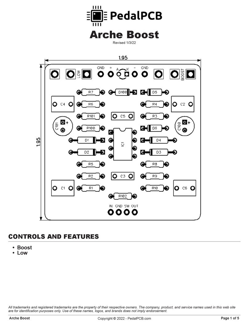 PedalPCB Arche Boost Controls and features PedalPCB Arche Boost Controls and features