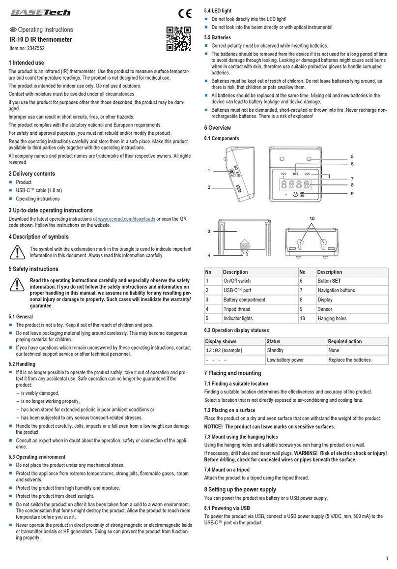 BASETech IR-10 D User manual