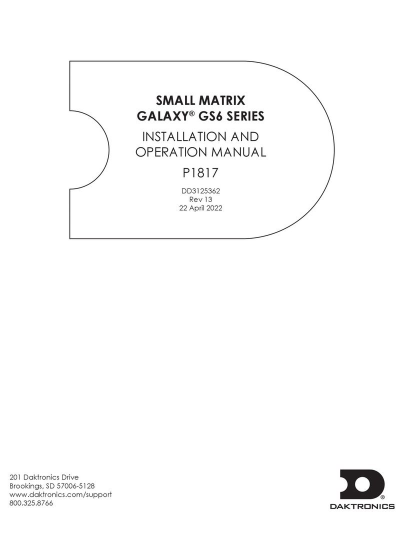 Daktronics SMALL MATRIX GALAXY GS6 Series User manual