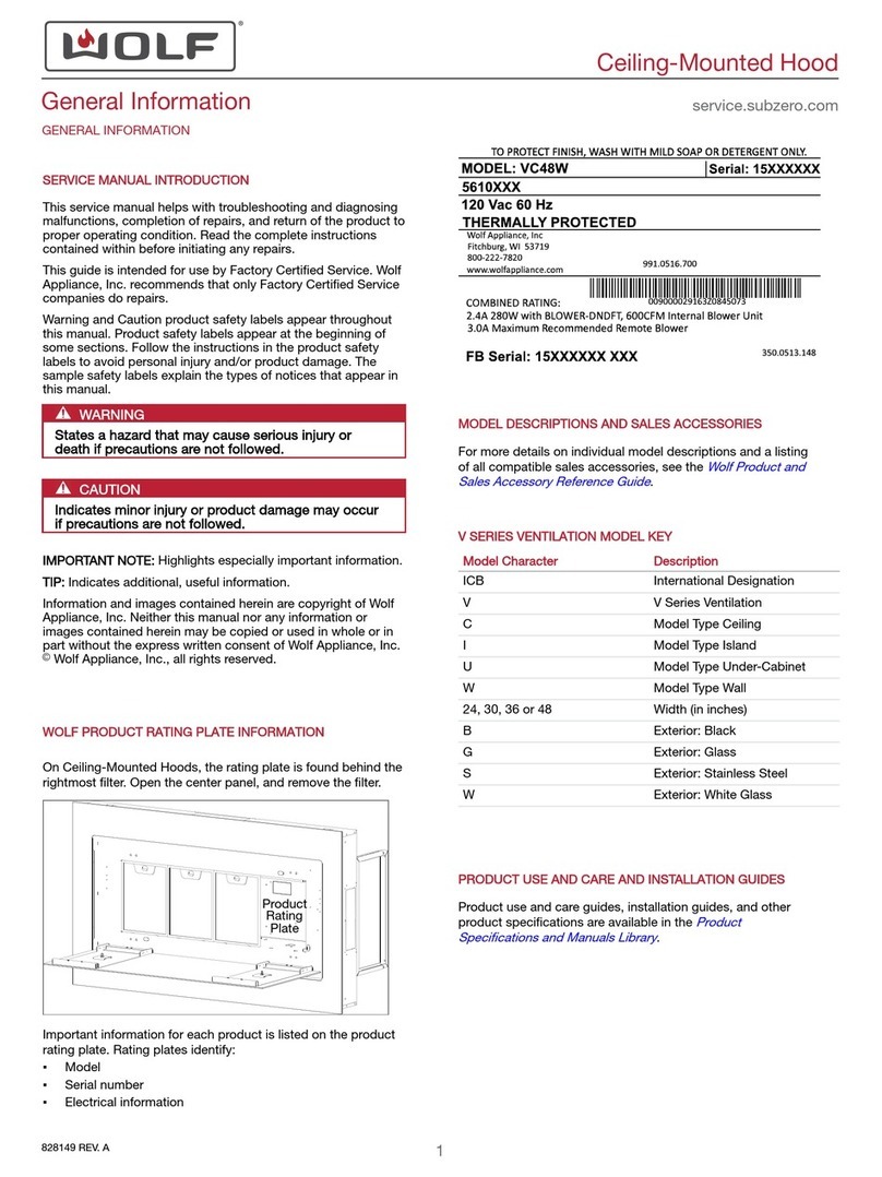 Wolf VC48W User manual Wolf VC48W User manual