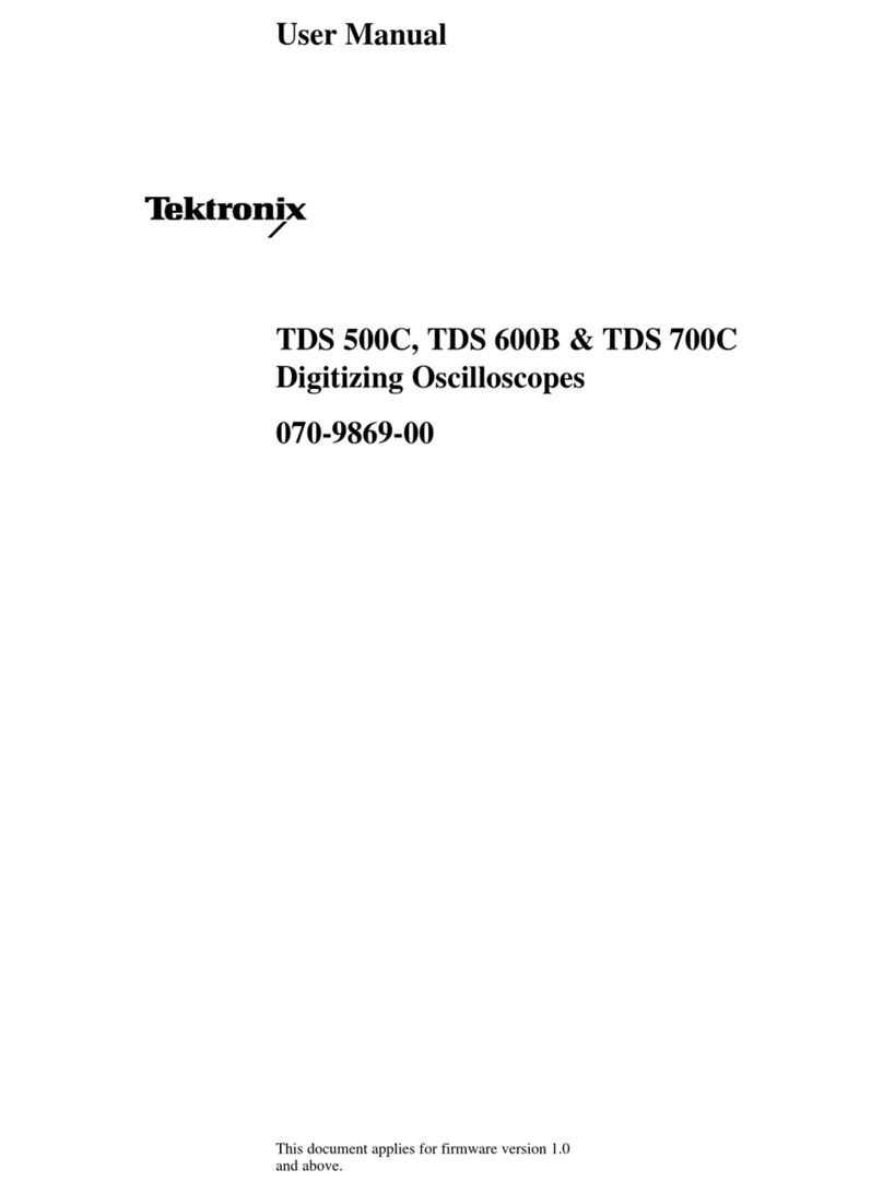 Tektronix TDS 500C User manual