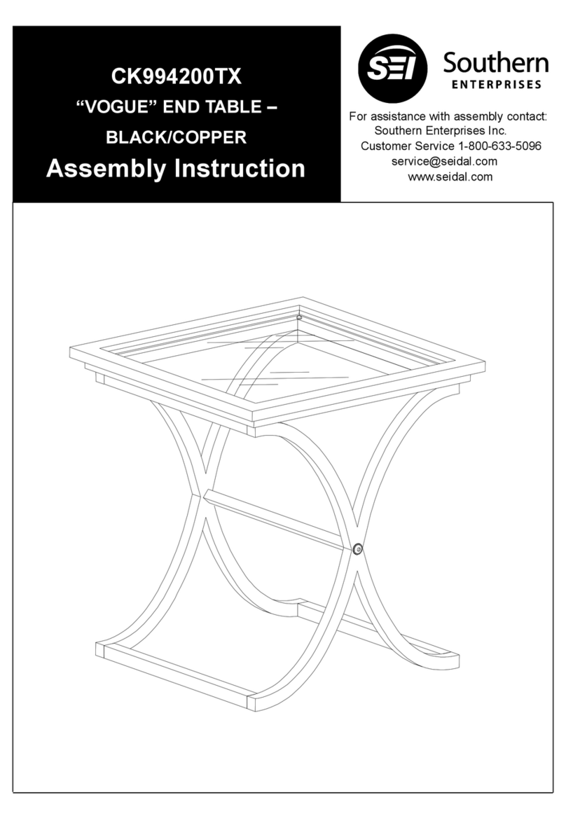 Southern Enterprises VOGUE END TABLE CK994200TX Assembly instruction