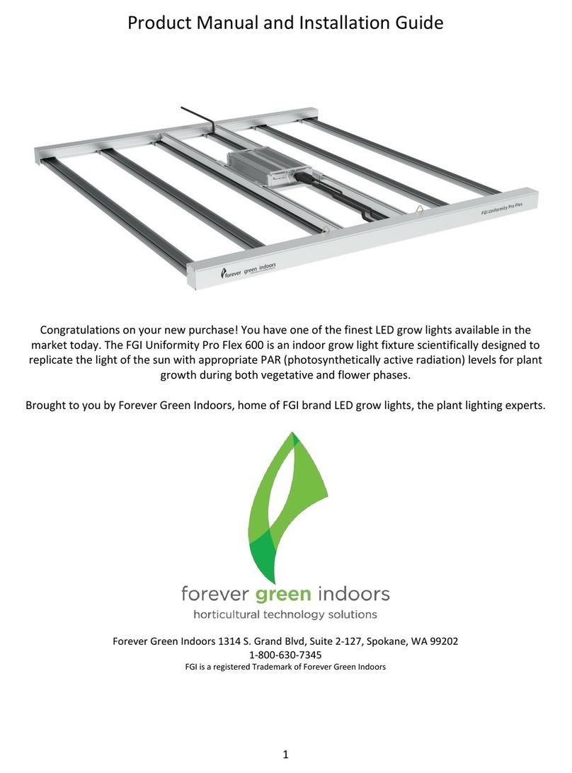 Forever Green Indoors Uniformity Pro Flex 600 Product manual and installation guide