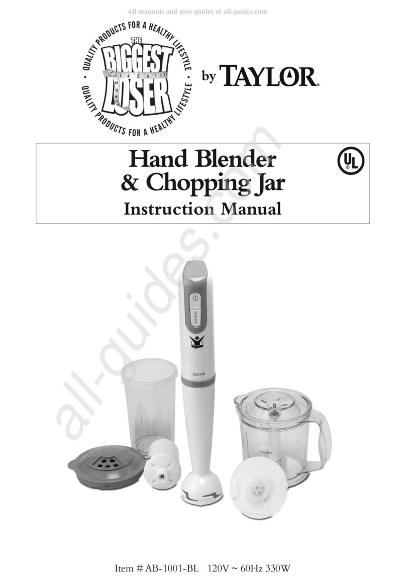 Taylor The Biggest Loser AB-1001-BL instruction manual