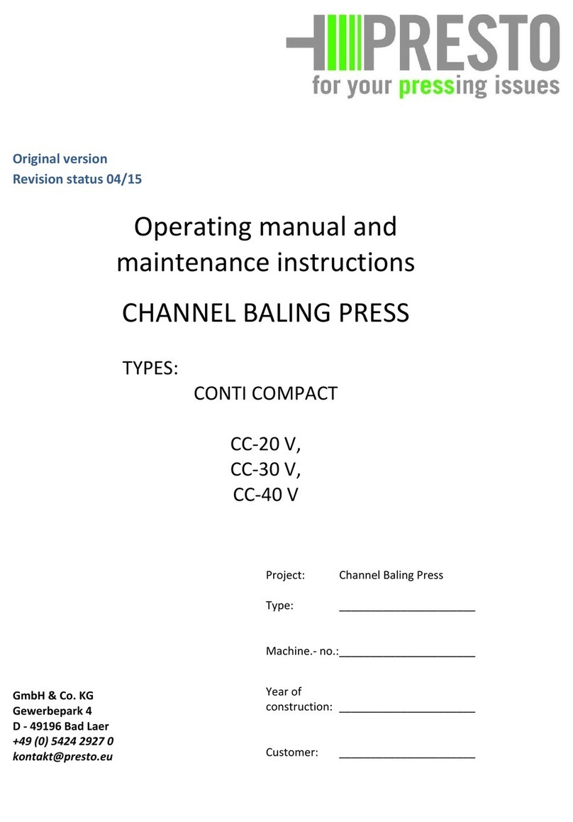 Presto Conti Compact CC-20 V User manual