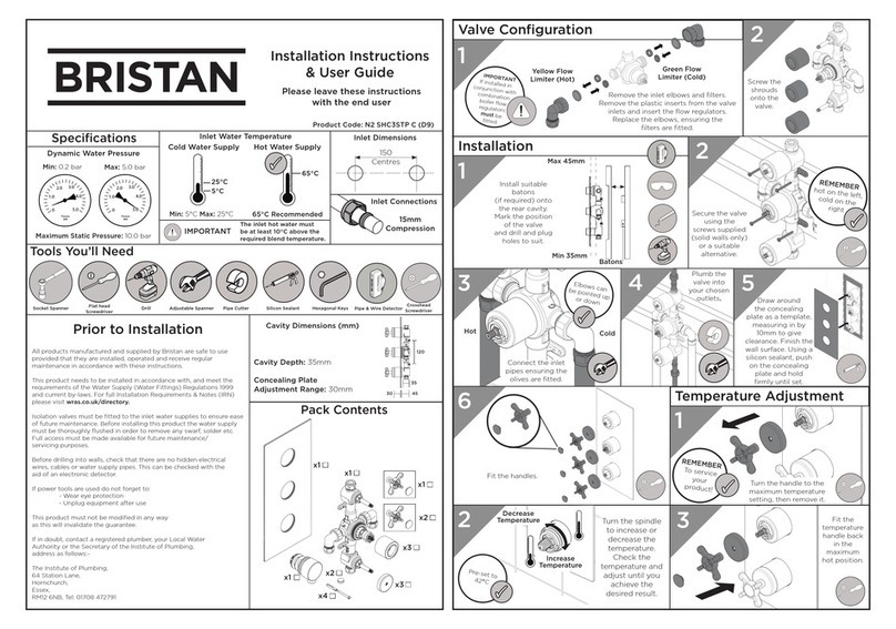 Bristan N2 SHC3STP C Wiring diagram