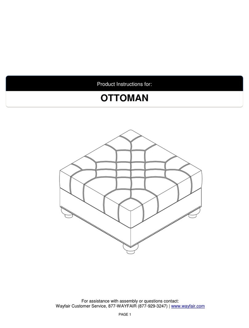 Wayfair OTTOMAN Product instructions