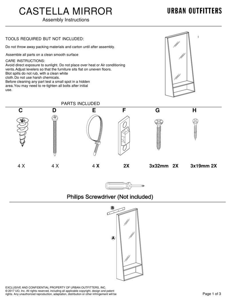 URBAN OUTFITTERS CASTELLA Assembly instructions URBAN OUTFITTERS CASTELLA Assembly instructions