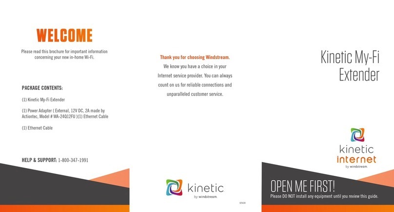 WINDSTREAM Kinetic My-Fi Extender installation guide