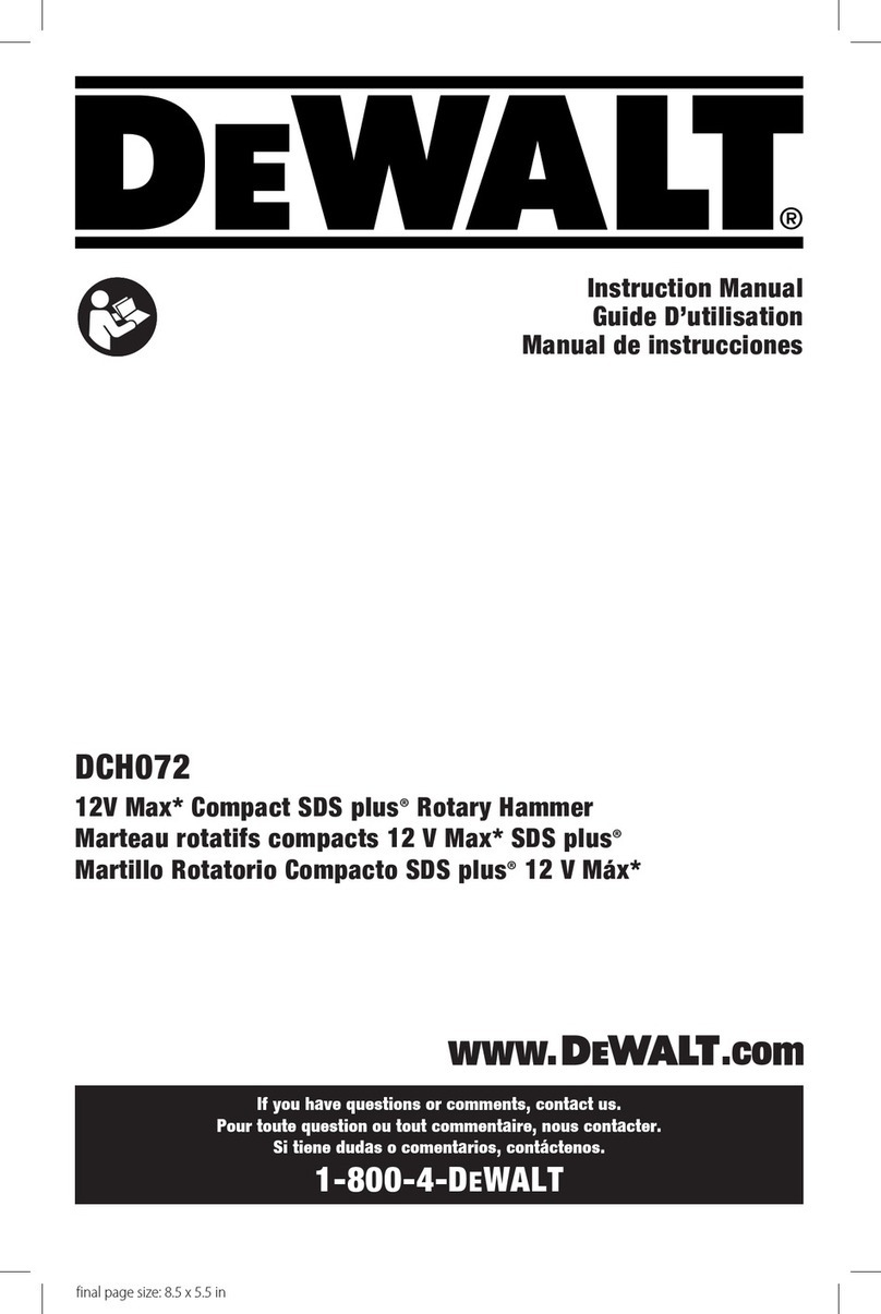 DeWalt SDS plus DCH072 User manual