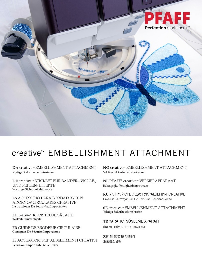 Pfaff creative EMBELLISHMENT ATTACHMENT manual