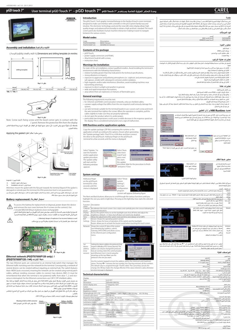 Carel pGD Touch Assembly and installation
