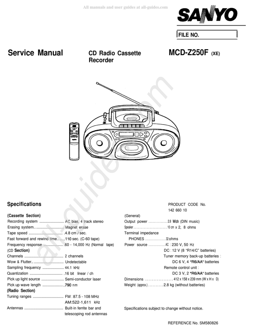 Sanyo MCD-Z250F Service manual