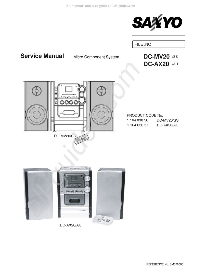 Sanyo DC-MV20 User manual Sanyo DC-MV20 User manual